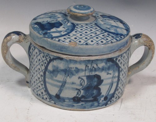 Lot 166 - An 18th century Delft blue and white...