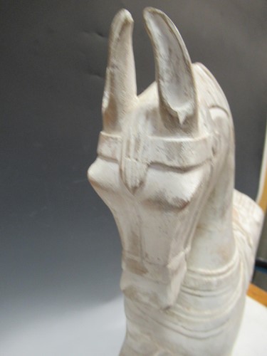Lot 387 - A small white painted rocking horse, 59cm high