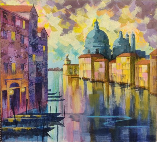 Lot 312A - John Tordoff (British 1938-) The Grand Canal,...