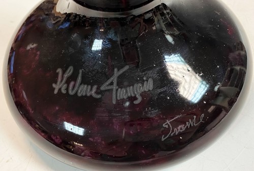 Lot 5 - Charles Schneider for Le Verre Francais, a large Décor Dahlias pattern vase, circa 1920