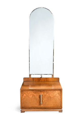 Lot 167 - An Art Deco walnut dressing stand