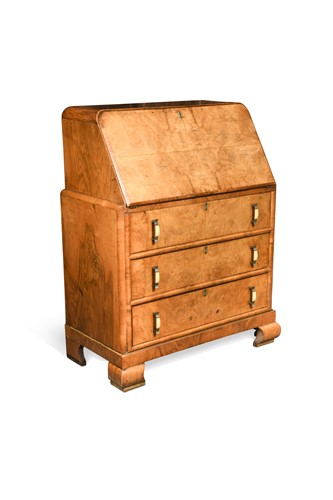 Lot 176 - An Art Deco walnut bureau