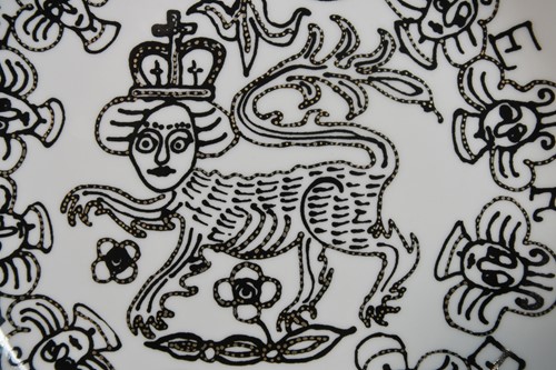 Lot 40 - Sir Grayson Perry CBE, RA (1960-), Lion Queen plate