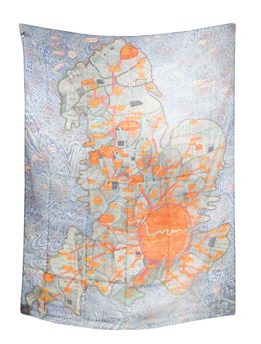 Lot 113 - Sir Grayson Perry CBE, RA (1960-), an 'Art Club' silk scarf