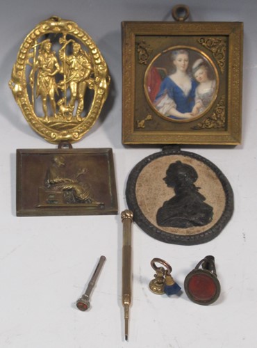 Lot 69 - A late 18th century portrait miniature group...