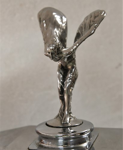 Lot 128 - Rolls Royce, an original radiator grill and Spirit of Ecstasy mascot, post-war