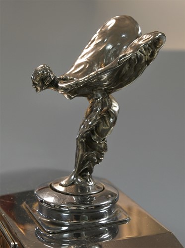 Lot 128 - Rolls Royce, an original radiator grill and Spirit of Ecstasy mascot, post-war