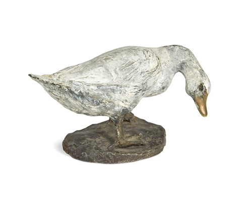 Lot 67 - Belinda Sillars (1961-), a bronze model of a goose