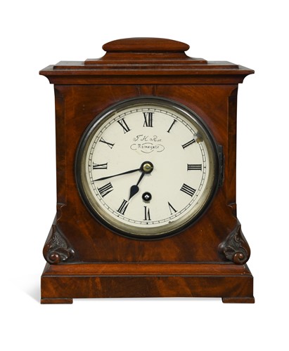 Lot 777 - An early Victorian mahogany mantel timepiece with fusee movement