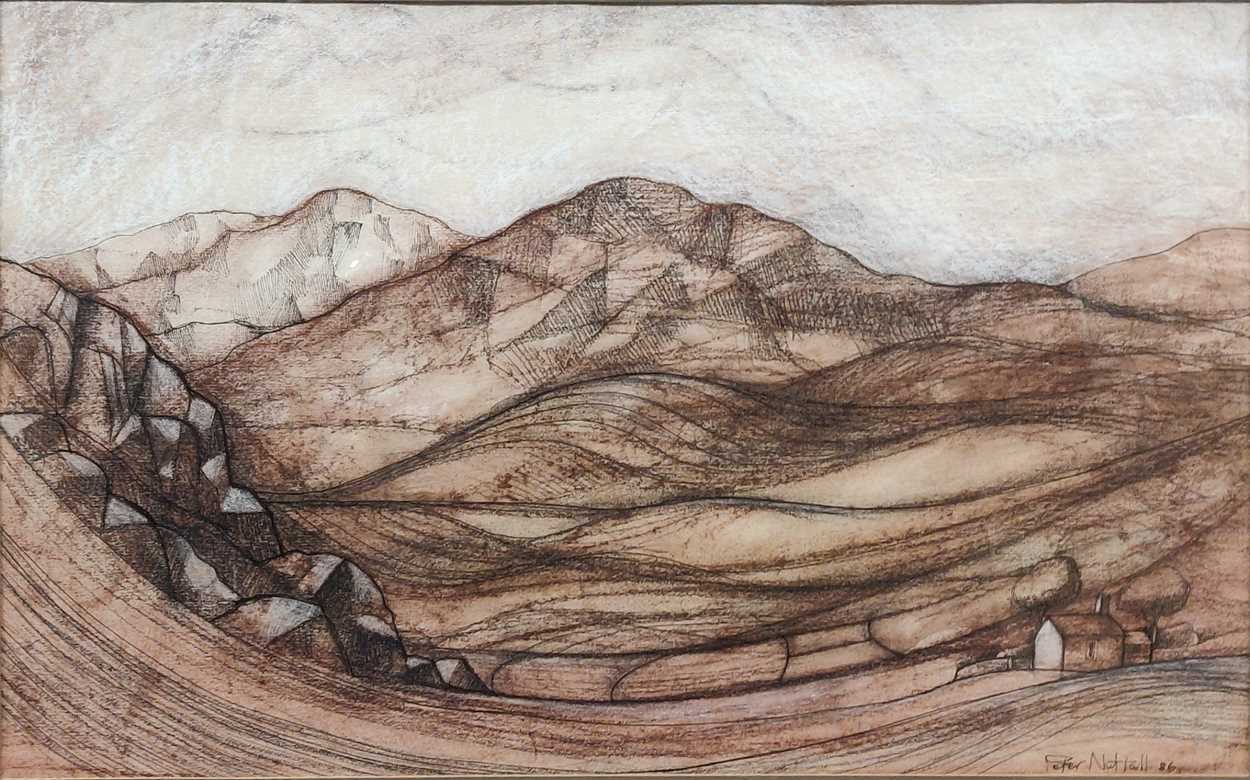 Lot 287 - Peter Nuttall (1943-2011) Hillside landscape...