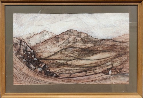 Lot 287 - Peter Nuttall (1943-2011) Hillside landscape...