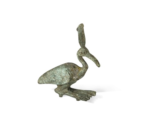 Lot 557 - An Egyptian bronzed statuette of God Thoth in the form of an Ibis