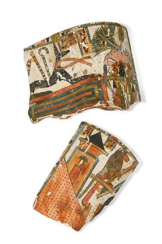 Lot 542 - Two Ancient Egyptian Cartonnage fragments