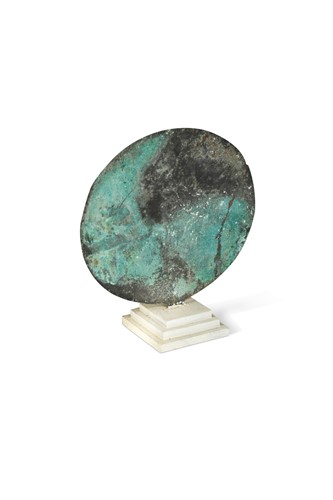 Lot 541 - An Egyptian bronze mirror, late period 600 - 322BC