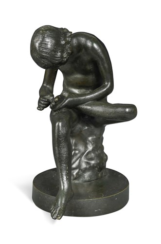 Lot 697 - An Italian bronze model of the Spinario, late 19th century