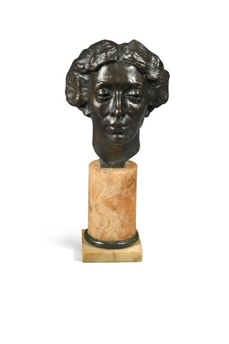 Lot 536 - Sir William Goscombe John (1860-1952), a bronze bust of a lady