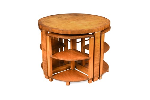 Lot 175 - An Art Deco walnut nest