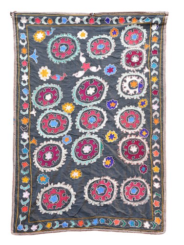 Lot 528 - An Uzbek embroidered Susani, early 20th century