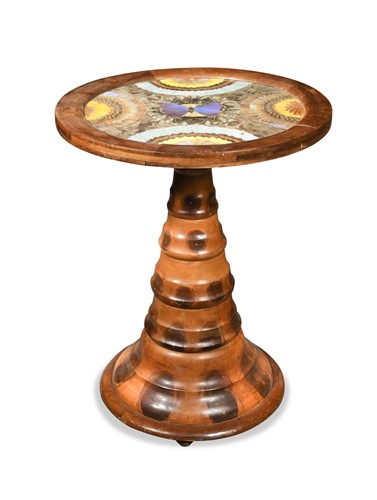 Lot 715 - A monkey puzzle wood table, early 20th century