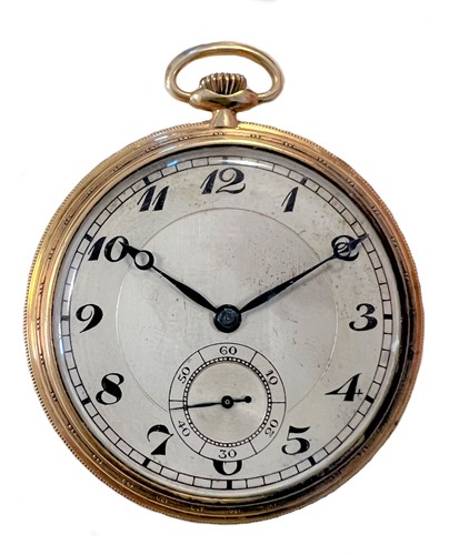 Lot 277 - Unsigned, retailed by Johnson, Walker & Tolhurst, London - An 18ct gold open faced pocket watch