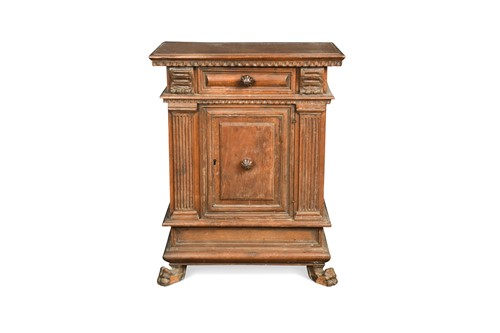 Lot 334 - An Italian walnut cabinet, 18th century
