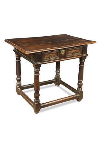 Lot 358 - An oak side table, late 17th century