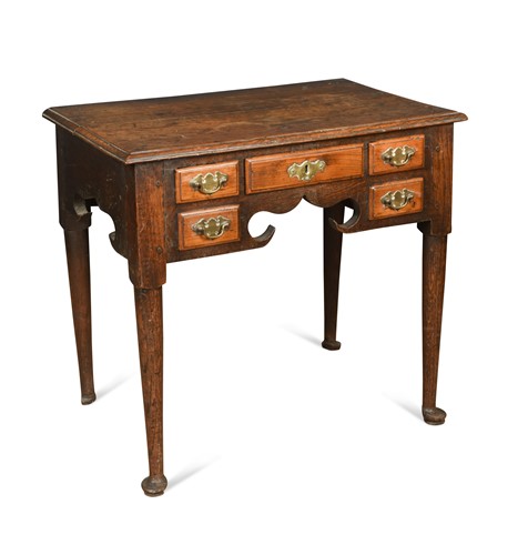 Lot 403 - An oak and elm lowboy, 18th century