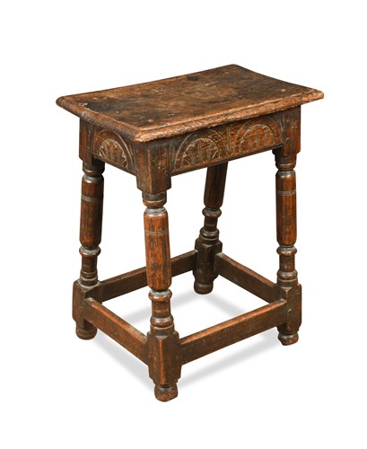 Lot 324 - An oak joint stool, 17th century and later