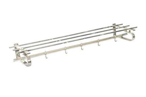 Lot 256 - A mid-century 'Pullman' style chrome luggage rack