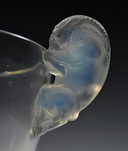 Lot 6 - Beliers, an R. Lalique opalescent glass vase, designed circa 1925