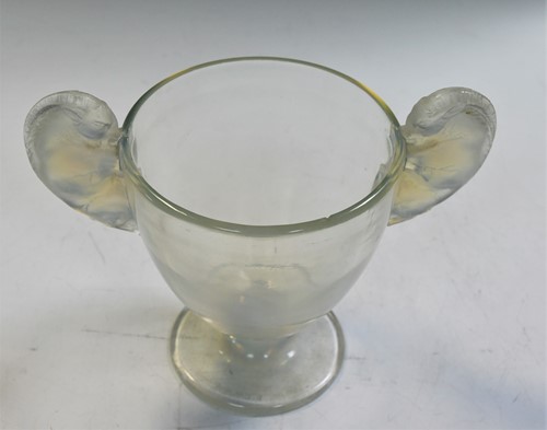 Lot 6 - Beliers, an R. Lalique opalescent glass vase, designed circa 1925