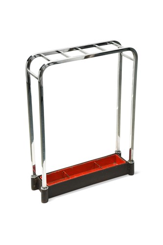 Lot 163 - An Art Deco chrome stick stand, circa 1930