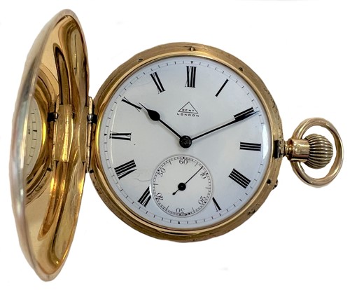 Lot 287 - E. Dent & Company, London - A Victorian 18ct gold hunter pocket watch in the original case