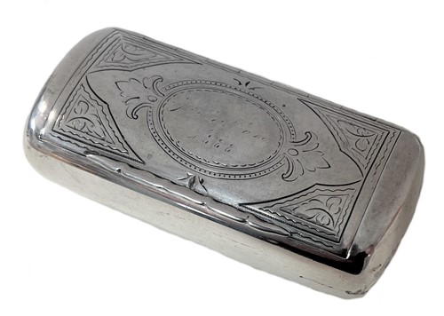 Lot 365 - A 19th century Swedish metalwares silver tobacco box