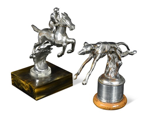 Lot 126 - A group of three chromed car mascots