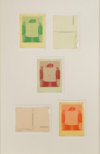 Lot 102 - Five framed British Surrealist postcards