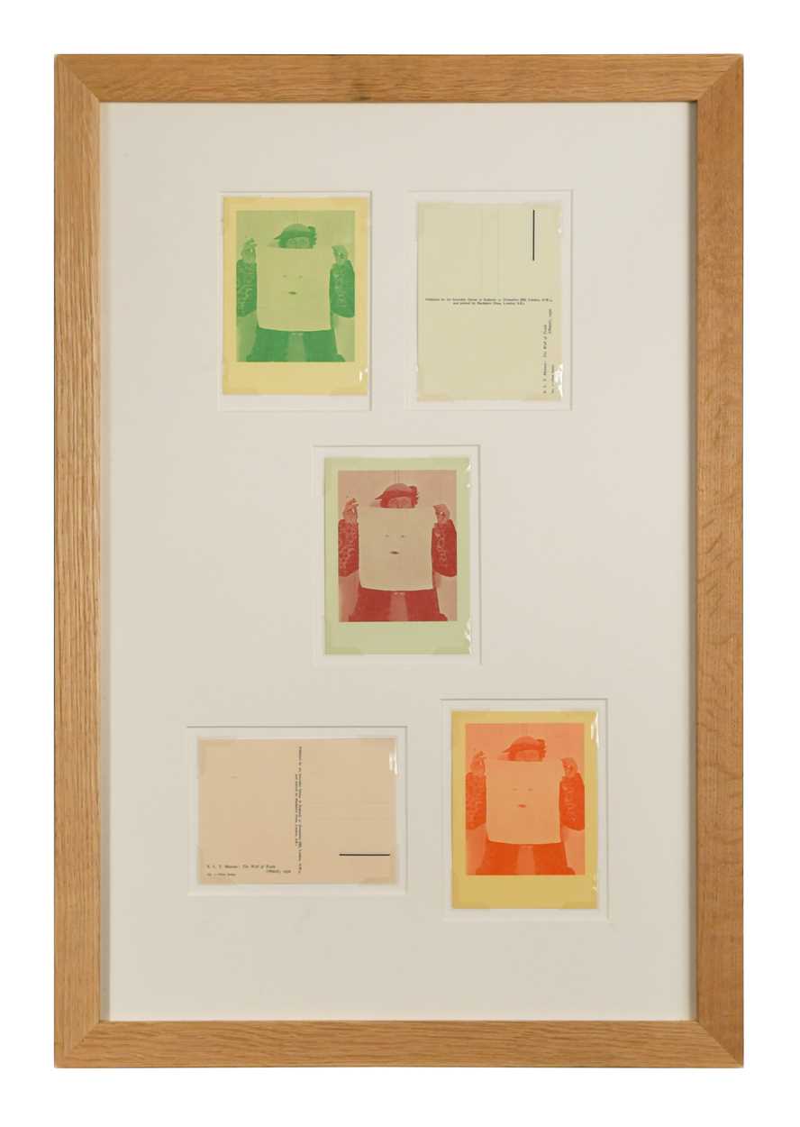 Lot 102 - Five framed British Surrealist postcards
