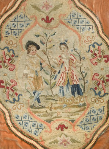 Lot 374 - An English needlework panel, early 18th century