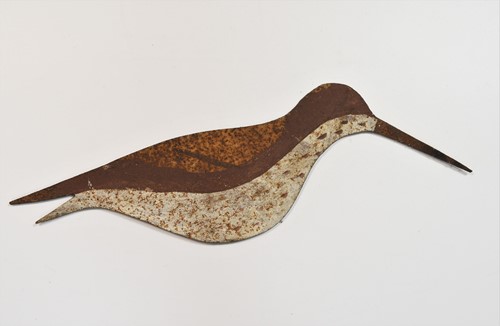 Lot 333 - A Folk Art gilded iron hare silhouette weather vane, 19th century