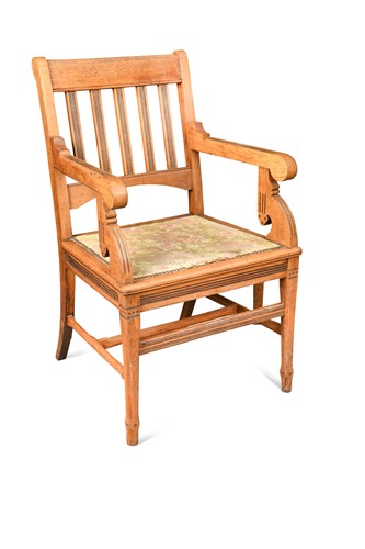 Lot 138 - An architect designed elbow chair, late 19th century