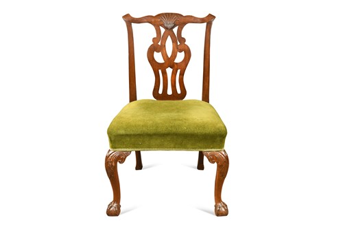Lot 562 - A George III mahogany dining chair, probably Irish