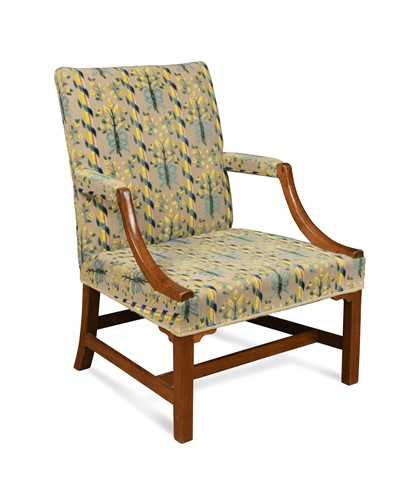 Lot 463 - A Gainsborough type mahogany armchair, 19th century