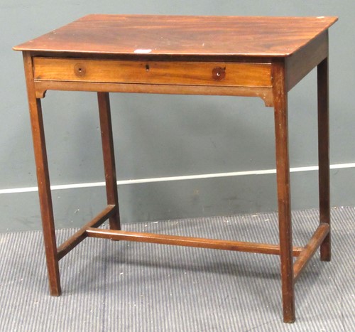 Lot 658 - A small 19th century mahogany side table with...
