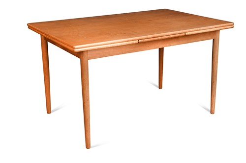Lot 192 - A mid-century Danish teak draw-leaf table
