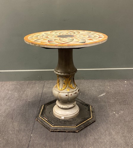 Lot 464 - A Continental specimen marble top occasional...