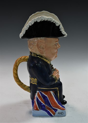 Lot 31 - A Clarice Cliff Winston Churchill toby jug, circa 1940