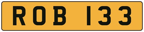 Lot 129 - 'ROB 133' UK Vehicle Registration Number