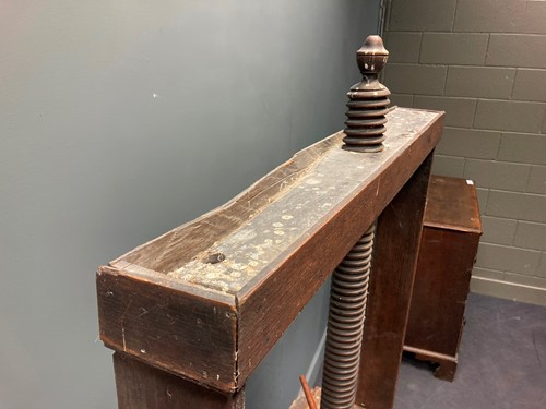 Lot 462 - A 19th century oak linen/ book press with...