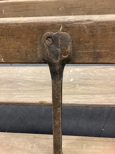 Lot 459 - A pair of iron and pine two-way Railway...