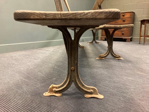 Lot 459 - A pair of iron and pine two-way Railway...